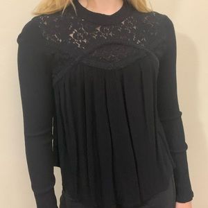 Beautiful black lace detailed blouse!